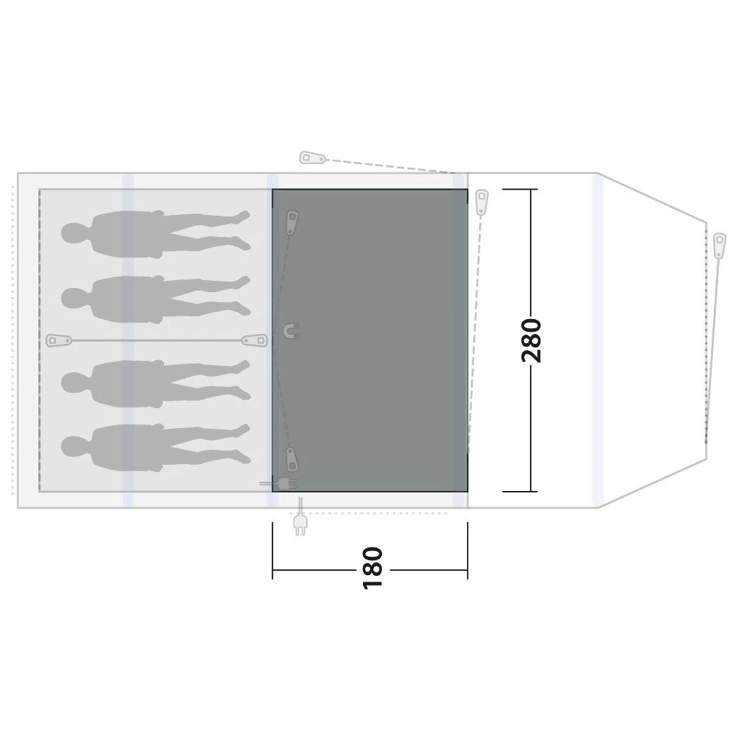 Outwell Flat Woven Carpet Parkdale 4PA - Tent Carpet 2 Outwell Flat Woven Carpet Parkdale 4PA - Tent Carpet - Image 2