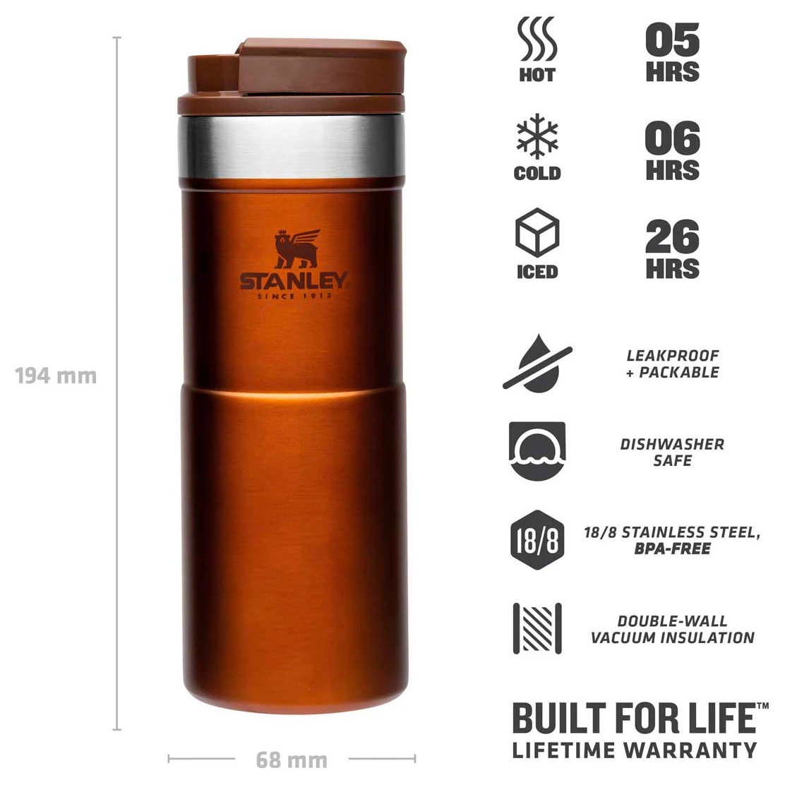 Stanley Classic Neverleak Travel Mug 350 Ml - Insulated Mug 4 Stanley Classic Neverleak Travel Mug 350 Ml - Insulated Mug - Image 4