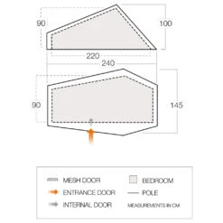 Vango F10 Hydrogen Air - 1-person Tent -Camping supply store vango f10 hydrogen air 1 person tent detail 3