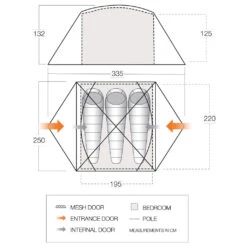 Vango Tryfan 300 - 3-person Tent 13 Vango Tryfan 300 - 3-person Tent -Camping supply store vango tryfan 300 3 person tent bf detail 7