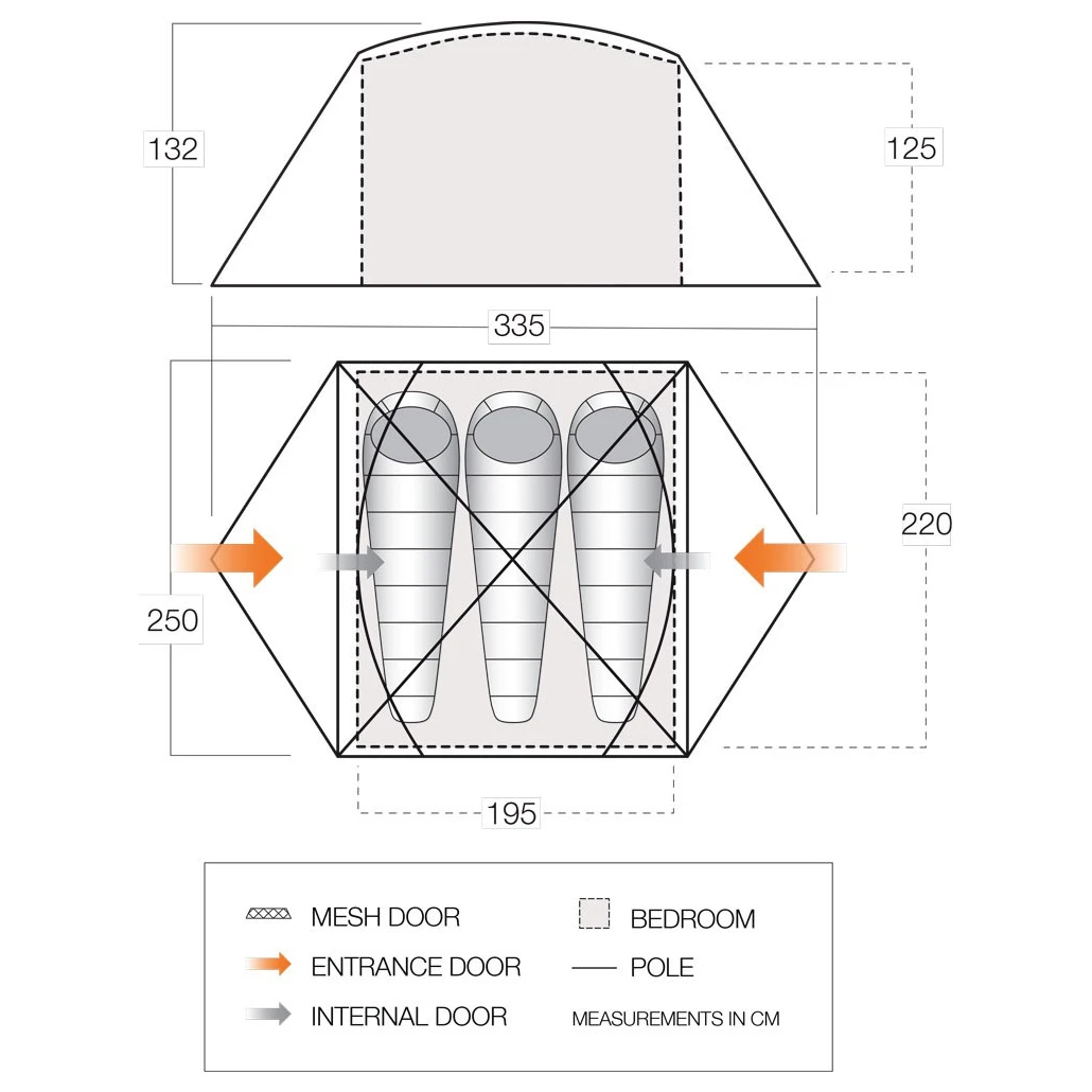 Vango Tryfan 300 - 3-person Tent 7 Vango Tryfan 300 - 3-person Tent - Image 7